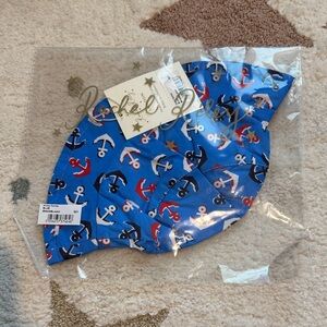 Rachel Riley Blue Nautical Anchor Kids Swim Cap